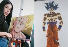 Una joven artista es la sensación en TikTok por sus pinturas de “Dragon Ball”