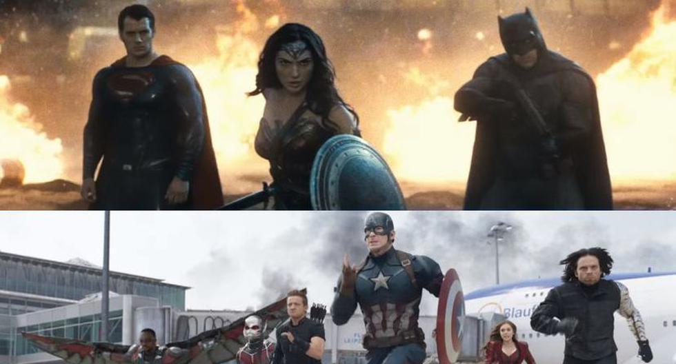 Los superhéroes de 'Batman v Superman: Dawn of Justice' y los de 'Captain America: Civil War' (Foto: Warner Bros / Marvel)