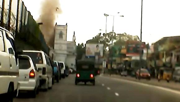 Sri Lanka | El video del preciso momento del atentado con bomba contra una iglesia. (Captura de video)