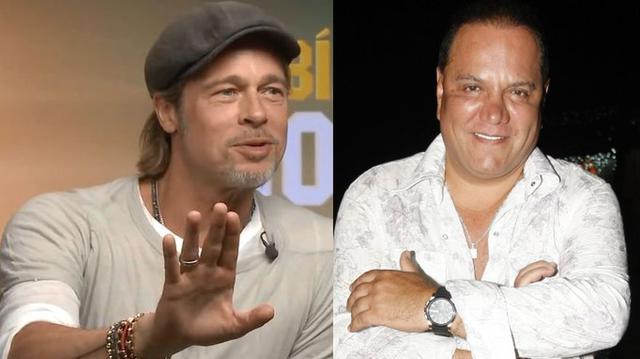 Brad Pitt y el empresario Mauricio Diez Canseco, a quien llaman en la farándula local 'Brad Pizza'. (Fotos: Facebook)
