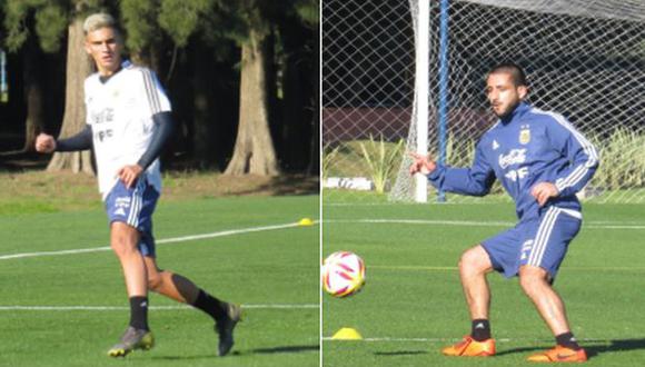 Nico Domínguez y Matías Vargas, futbolistas de Vélez y de la selección argentina. (Foto: Vélez Sarsfield)