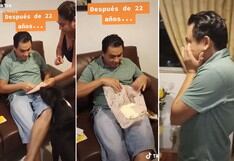 La emotiva reacción de un padre al descubrir que volverá a tener un bebé después de 22 años