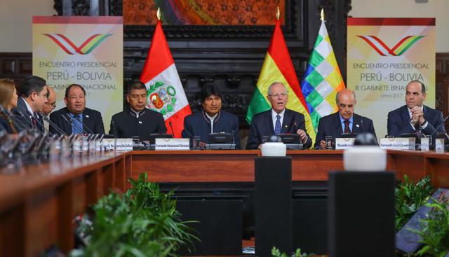 PPK recibió a Evo Morales en Palacio de Gobierno para el III Gabinete Binacional Perú-Bolivia. Previamente tuvieron una reunión en el Palacio de Torre Tagle. (Foto: Rolly Reyna / El Comercio)
