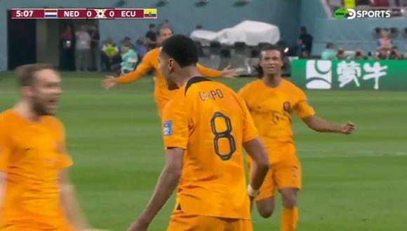 Gol de Gakpo para el 1-0 de Ecuador vs. Países Bajos en el Mundial Qatar 2022. (Foto: DirecTV Sports)