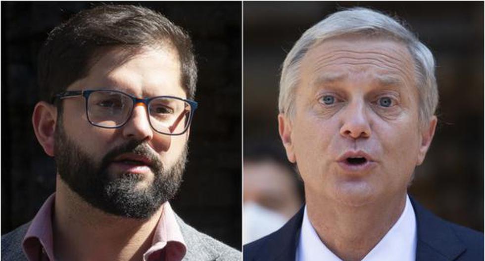 Gabriel Boric (izquierda) y José Antonio Kast disputarán la segunda vuelta presidencial en Chile. (CLAUDIO REYES / AFP).