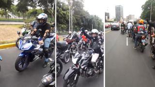 Miraflores: motociclistas protestan contra posible prohibición de dos personas en moto