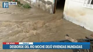 Trujillo: viviendas inundadas tras desborde del río Moche | VIDEO