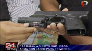 Callao: capturan a delincuente que usaba arma con mira láser