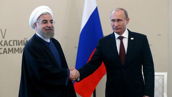 Tanto Hasan Rohani​ como Vladimir Putin buscan expandir sus esferas de influencia en Medio Oriente. Foto: Getty images, vía BBC Mundo