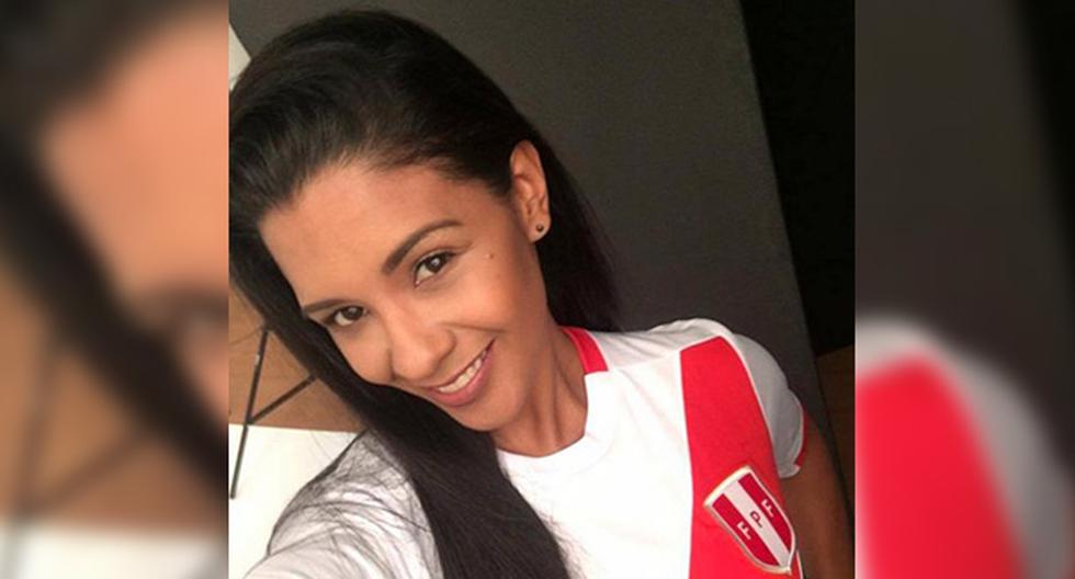 Rocío Miranda alienta a la Selección Peruana con atrevida foto. (Foto: Twitter)