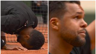 Jo-Wilfried Tsonga no contuvo las lágrimas tras retirarse en el Roland Garros [VIDEO]