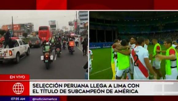 Los jugadores y comando técnico de la selección peruana se trasladaron hacia la Videna. (Foto: Captura de video)