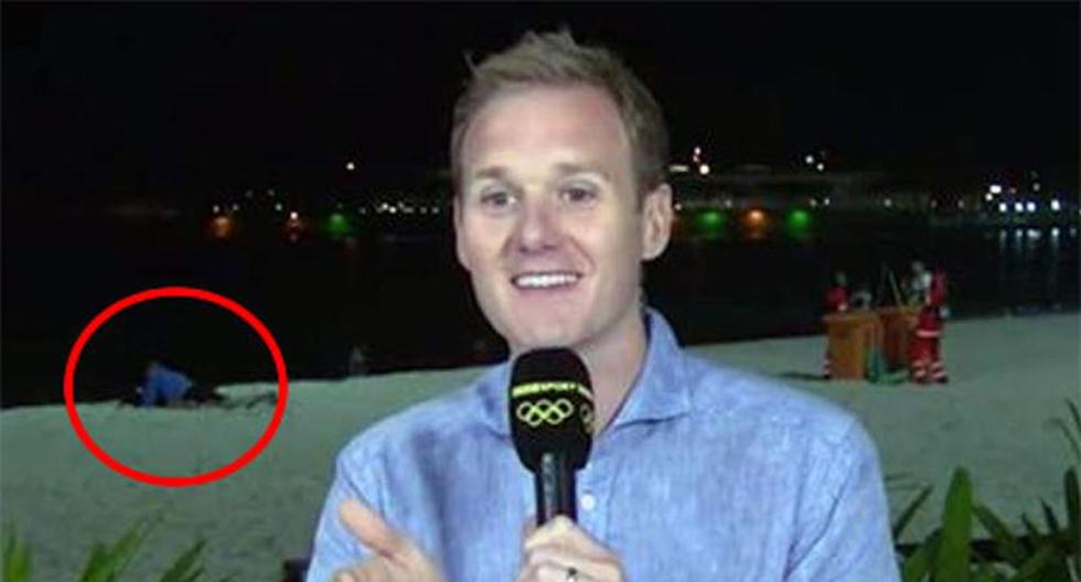 Periodista de la BBC fue sorprendido en vivo por pareja que tenía sexo cuando transmitía sobre Río 2016. (Foto: YouTube)
