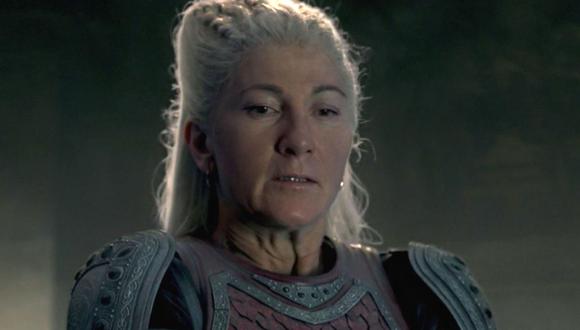Eve Best interpreta a Rhaenys Targaryen en "House of the Dragon". Es conocida como "La reina que nunca fue", pues debió ser la sucesora del Trono de Hiero en lugar que su primo, Viserys Targaryen (Foto: HBO)