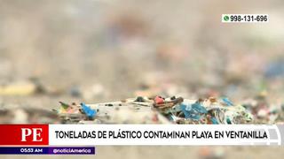 Playa de Ventanilla es contaminada por toneladas de basura