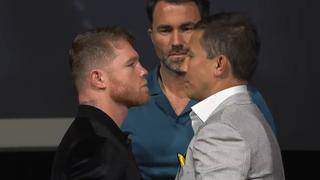 ‘Canelo’ Álvarez y Gennady Golovkin tuvieron un intenso careo antes de su tercer enfrentamiento