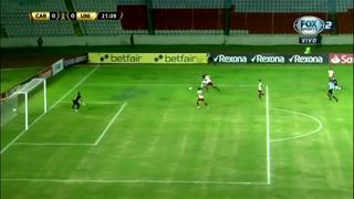 Universitario vs. Carabobo EN VIVO vía FOX Sports 2: venezolano Tortolero amagó a Alonso y casi marca el 1-0 con este potente remate [VIDEO]