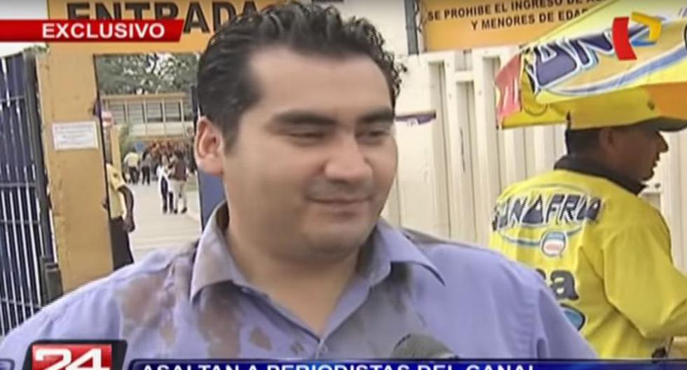 El reportero de TV Perú se llevó la peor parte del asalto (Foto: Panamérica Televisión)