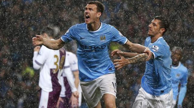 Manchester City goleó 4-0 al Aston Villa con doblete de Dzeko - 2