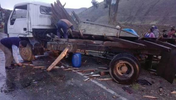 El accidente se produjo en el sector de Juntuman, en el distrito de Tinta, región Cusco (Foto Andina)