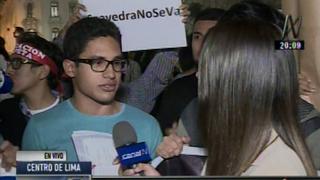 Universitarios realizaron plantón en respaldo a Jaime Saavedra