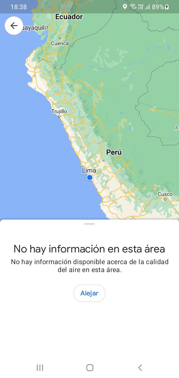 Podczas próby użycia funkcji w Peru pojawia się to ostrzeżenie.  |  (Zdjęcie: zrzut ekranu)