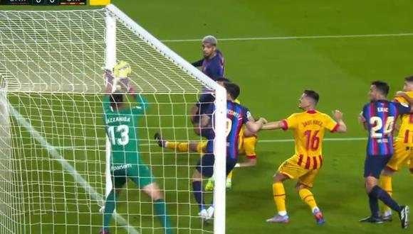 Barcelona vs Girona: Araujo tuvo gol del triunfo pero Gazzaniga salvó en la línea | VIDEO | LaLiga