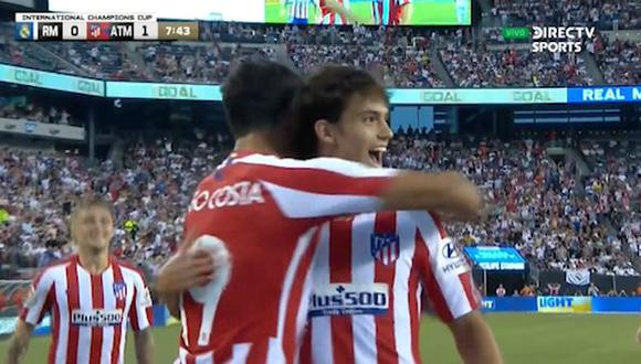 Real Madrid vs. Atlético de Madrid: Joao Félix convirtió su primer gol con camiseta 'colchonera' | Foto: Captura
