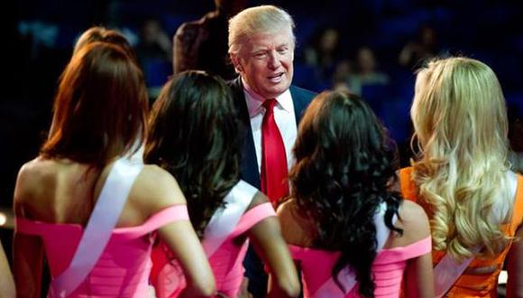 El presidente de Estados Unidos, Donald Trump, en 2013, cuando era dueño del concurso Miss Universo. (Foto: AFP)