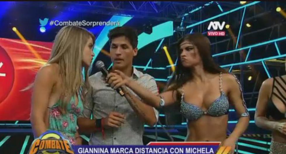 Giannina Luján y Michela Elías se enfrentaron en Combate. (Foto: Captura de ATV)