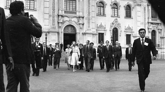 Palacio de Gobierno en 1978: visita de los reyes de España