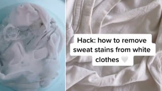 Madre sorprende con su truco para quitar las manchas de sudor en la ropa blanca