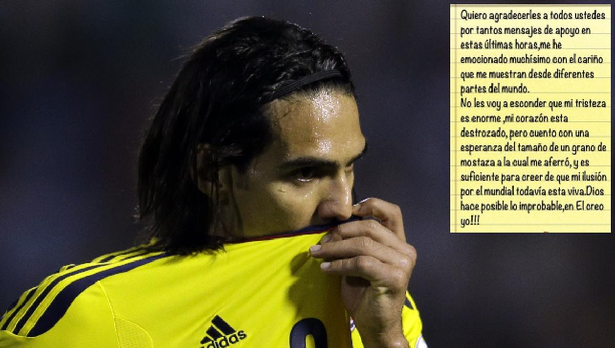 Radamel Falcao: "Mi ilusión del Mundial todavía está viva"