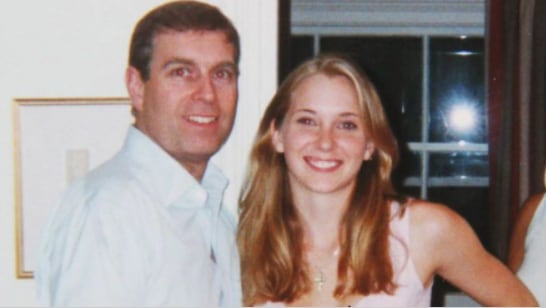 Virginia Giuffre pictured with Prince Andrew in London in 2001.