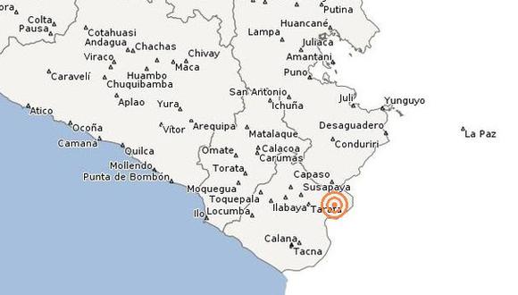 Sismo de 5,1 grados se sintió hoy en Tacna