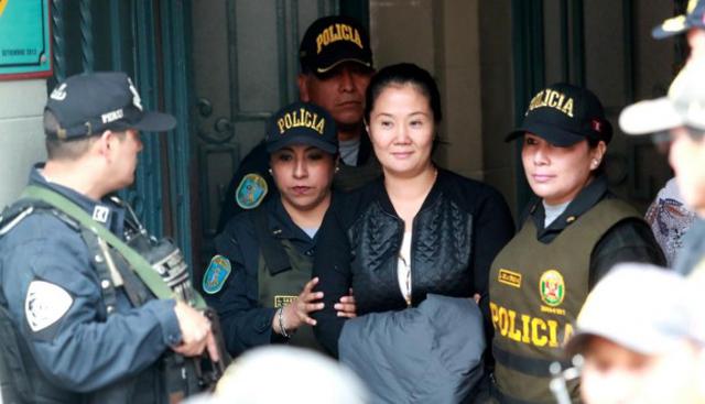 Keiko Fujimori. La lideresa de Fuerza Popular cumple 36 meses de prisión preventiva desde octubre del 2018. Se le imputa ser la líder de una organización criminal instalada “de facto” al interior de Fuerza 2011 (hoy Fuerza Popular), a raíz de los aportes de Odebrecht para su campaña del 2011. (Foto: GEC)