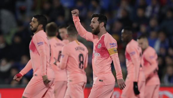 Barcelona vs. Getafe EN VIVO vía DirecTV Sports: con goles de Messi y Suárez ganan 2-1 por la Liga española. (Foto: AFP)
