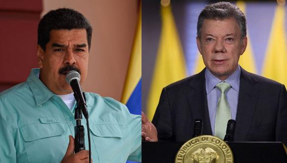 Nicolás Maduro acusa a Juan Manuel Santos de estar "detrás de atentado” con explosivos. (Foto: AFP / EFE)