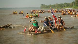 Río Amazonas: ¿Te animarías a competir en la carrera de balsas?