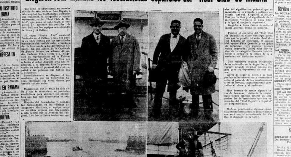 Así informó El Comercio sobre la llegada del Real Madrid a tierras peruanas. (Foto: Archivo GEC)