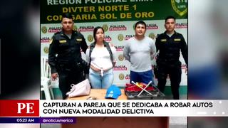 SMP: capturan a pareja que se dedicaba a robar autos con nueva modalidad delictiva