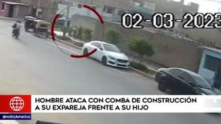 Chiclayo: sujeto agrede a expareja con una comba en presencia de su hijo de 3 años | VIDEO