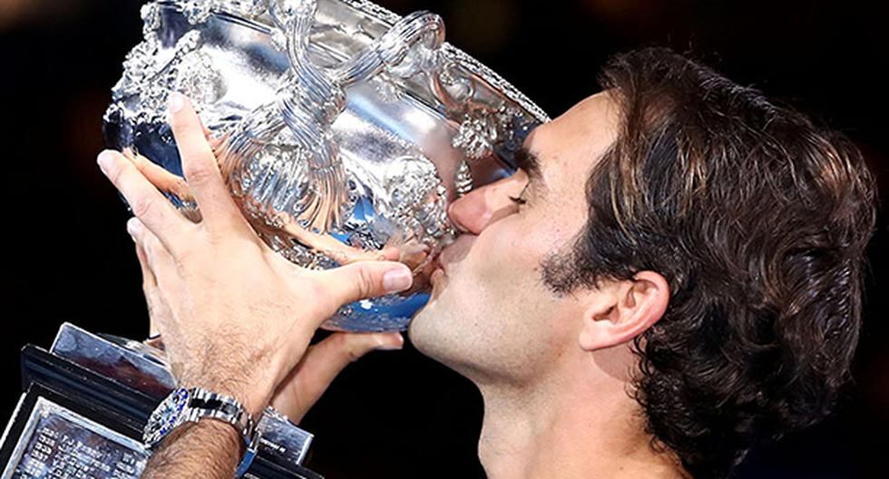 Roger Federer obtuvo su quinto título del Australian Open al vencer este domingo a Rafael Nadal en 3 sets a 2. El suizo aprovechó para hablar de su retiro. (Foto: Getty Images)