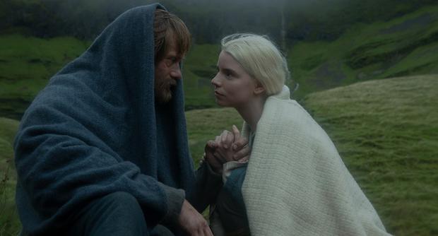 Alexander Skarsgård and Anya Taylor-Joy in a scene from "The Northman"