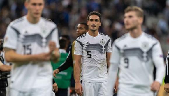 La selección alemana luego de caer ante Francia. (Foto: Getty Images)