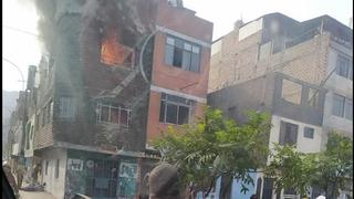 El Agustino: incendio afecta una vivienda de cuatro pisos en la Av. Riva Agüero