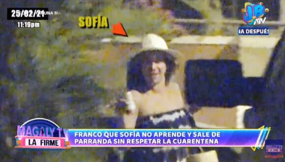 Sofía Franco no respeta cuarentena tras regresar de México. (Foto: Captura Magaly TV: La Firme)