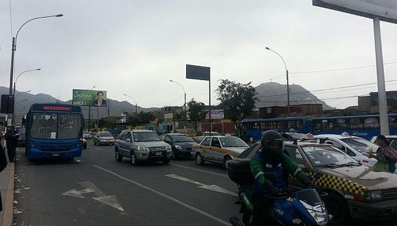 Corredor azul: se restablece el tránsito de buses