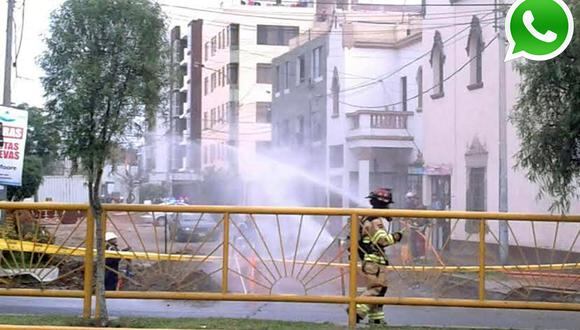 Vía WhatsApp: obras ocasionaron fuga de gas en la Av. Brasil