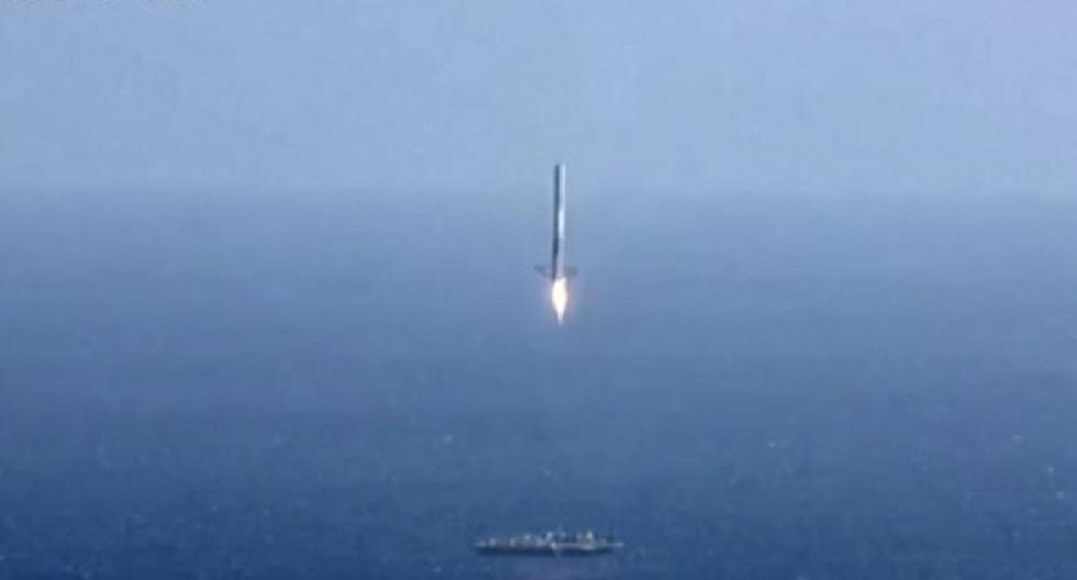 Segundo cohete de Space X se estrelló en el mar. (Foto: Captura)